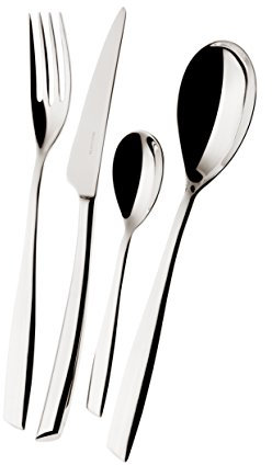 BUGATTI, Riviera, Set Posate 24 pezzi in Acciaio Inox 18/10. Servizio posate per 6 persone composto da 6 Cucchiai, 6 Forchette, 6 Coltelli e 6 Cucchiaini Caffè