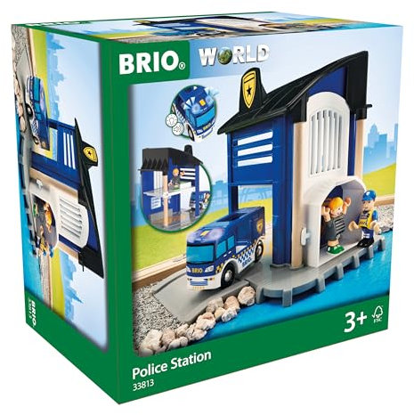 BRIO 33813 Polizeistation mit Einsatzfahrzeug