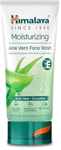 Himalaya Moisturizing Aloe Vera Face Wash,Cleanses, Soothes and Nourishes Skin Protects Skin from Damage | Refreshes Dull, Tired Skin, For Normal to Oily Skin- 150ml (Pack of 2)