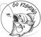 Go Fishing Aufkleber Sticker Angeln Fischen
