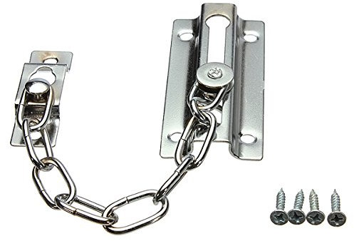 FamilyMall Strong Steel Front Door Security Guard Chain with Screws