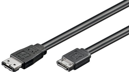Goobay 93246 Câble HDD eSATA 1, 5 Gbit/3 Gbits/6 Gbits, 0.5m Longueur