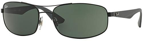 Ray-Ban RB 3527 61 006/71 Rb 3527 Rectangular Sunglasses 61, Black