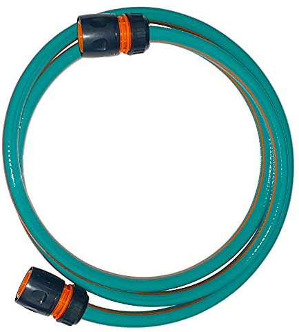 Green Hose Pipe Connection KIT to Join Your Hose Reel to Your Garden TAP 2M Length of Pipe +2 CONNECTORS