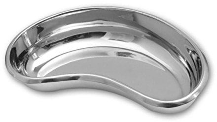 Stainless Steel Tray Large Kidney Bowl 3.X 8.Inch : Non Slip Tray, Medical & Instrument Tray for Sterile Needles, Vomit Bowls, Aesthetic Equipment