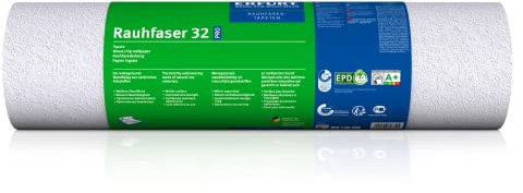 Erfurt Rauhfaser 32 PRO Weiß Rauhfasertapete elegante Strukturtapete überstreichbar 1 Rolle 33,5 x 0.53m