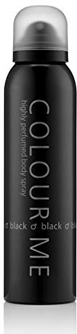 COLOUR ME Black 150 ml Spray corpo Profumo da uomo, Fragranza di lusso - Dopobarba da uomo, Persistente Fragranza di Milton-Lloyd, 150ml