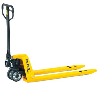 Fetra Gabelhubwagen 2000 kg, Vollgummi, niedrige Ausführung, abgesenkte Höhe 55mm