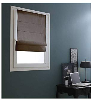 madecostore Raffrollo, lichtundurchlässig, Stoff, Schokoladenbraun, L 32 x H 150 cm