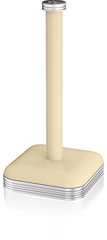 Swan SWKA1040CN Retro Kitchen Roll Holder with Steel Weighted Base, 32 cm, Cream