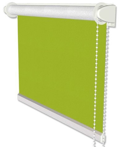 Interdeco Verdunkelungsrollos/Thermo-Rollo Grün BxH 75,5 x 175 cm ohne Bohren (Klemmfix-Rollo), Seitenzugrollo mit Silberbeschichtung