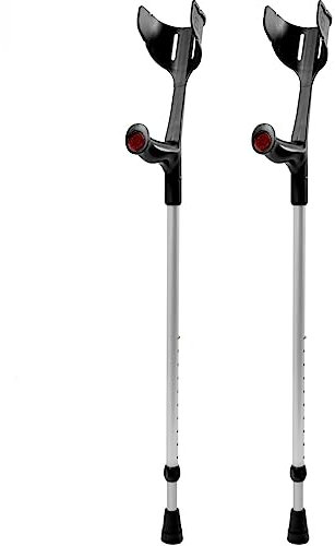 pulox - Magic-Soft - forearm crutch with soft-grip - max. 130 kg - pair (2 pcs) - black