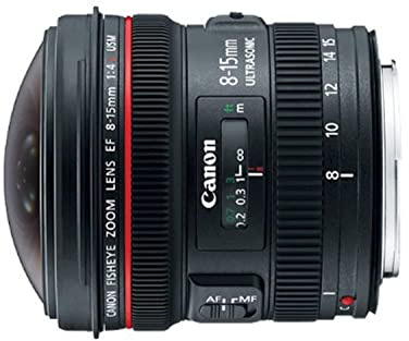 Canon EF 8-15mm f/4L Fisheye USM Ultra-Wide Zoom Lens for Canon EOS SLR Cameras