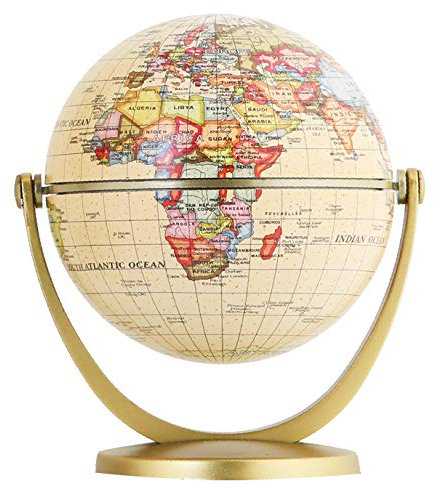 EXERZ Mini Antiker Globus - in Englischer Sprache (Durchmesser 10 CM) (10cm Antiker)