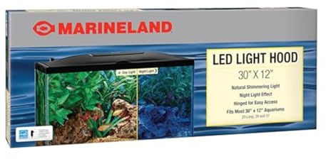 MarineLand LED Aquarium Hood - 30 x 12 inch, black (32995)