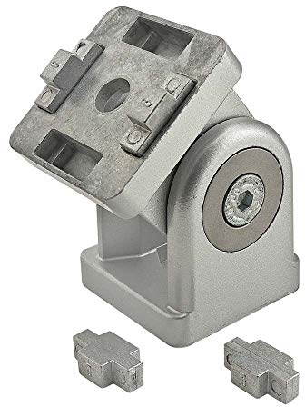 8020, 14018, 40 Series 2 Hole Flexible Pivot Joint Connector Fittings with Insert Tabs for Aluminum Extrusion Profile 180 Degree Adjustable Pivot Joint 40mm T-Slot Accessory 80/20 (1)