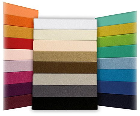 Jersey Spannbettlaken anthrazit/grau aus Baumwolle | Bettwäsche Zubehör | Bettbezug • Spannbetttuch • Laken | Bettlaken 180x200 cm / 180-200x200 cm