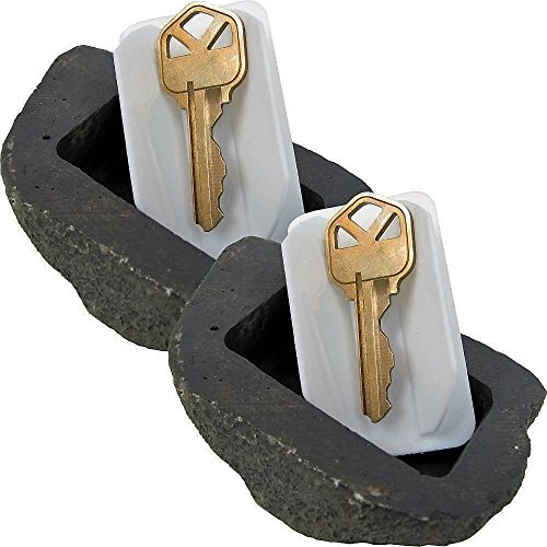 Hide a Key Outside Fake Rock - Looks & Feels like Real Stone - Safe for Outdoor Garden or Yard, Spare Key Storage, Weatherproof Key Holder, Blends with Landscaping by Rampro