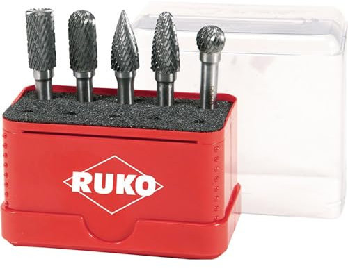 Ruko 116004 Hartmetall Frässtiftesatz, 5-teilig