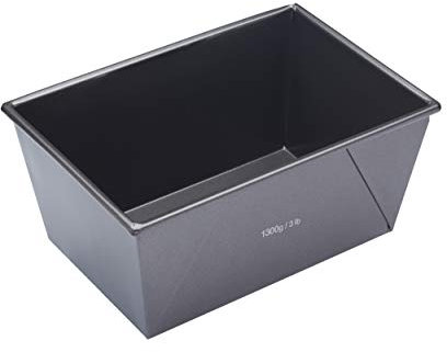 MASTERCLASS Padella Antiaderente per pagnotta da 1,4 kg (21,5 cm x 13 cm x 12 cm), Lega di Acciaio, Nero, 2L