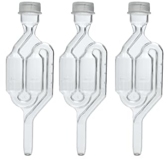 Fastrack Airlocks for Fermenting (Set of 3) | Bubble Airlock for Wine Making and Beer Making | BPA-Free S-Shaped | Used for Brewing Wine, Beer, Pickles & More | Transparent