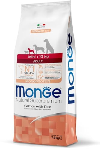 Monge Natural Superpremium Cane Mini Salmone Alimenti Cane Secco 7,5kg
