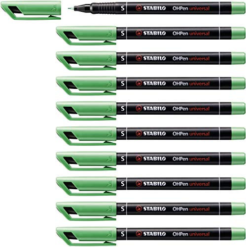 STABILO - Folienstift - OHPen universal - permanent superfein - 10er Pack - grün