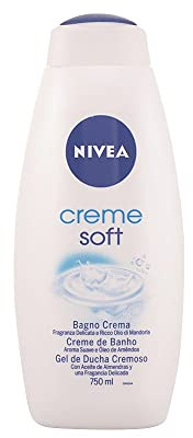 NIVEA Creme Soft Bagno Crema da 750 ml, Bagnoschiuma Idratante con Prezioso Olio di Mandorla Naturale, Bagnoschiuma Cremoso dalla Fragranza Delicata