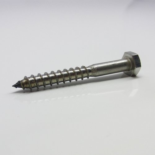 10 Stück Sechskant Holzschrauben M6 X 70 DIN 571 Edelstahl A2