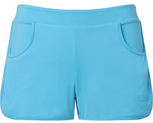 Sportkind Mädchen & Damen Tennis, Volleyball, Sport Shorts 2-in-1 mit Innenhose & Taschen, hellblau, Gr. 116