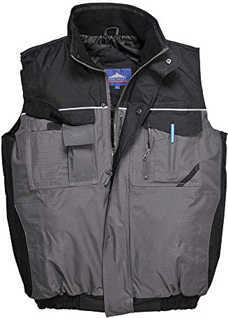 Portwest RS Two-Tone Bodywarmer, Color: Black/Grey, Size: Small, S560BYRS