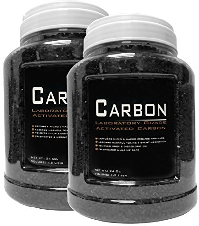 Encompass All 2 Pack - 24 Ounce (Total 48oz/3LBS) Premium Laboratory Grade Super Activated Carbon with Free Media Bag Inside Each Jar - AM Brand