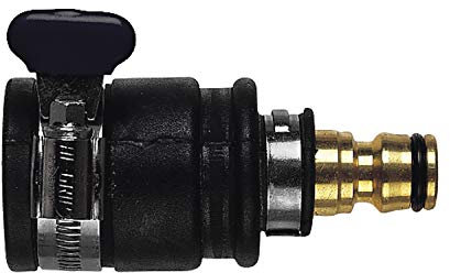 C.K 7928 Watering Systems Tap Adapter Smooth 20-30mm Diameter, Black/Gold, Black/Gold