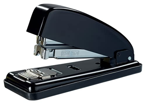 Petrus 44792 - Grapadora Metálica de Oficina Mod. 226, Capacidad 30 Hojas, Tecnología de Impacto Directo Patentada, Carga Frontal Automática, Grapado Cerrado, Abierto y Clavado, Color Negro