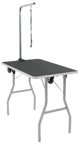 Tragbarer Trimmtisch für Haustiere Hundesalon mit Rollen