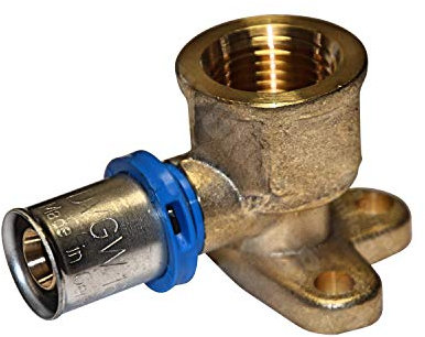 EasyPRESS Pressfitting Wandscheibe DVGW für Mehrschichtverbundrohr u. PE-RT (Pressprofil: TH - Kontur) in (Wandscheibe 39mm 16 x 1/2)