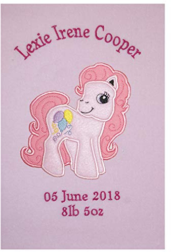 Oh Sew Simple My Little Pony Personalised Super Soft Fleece Baby Blanket (01 Pink)