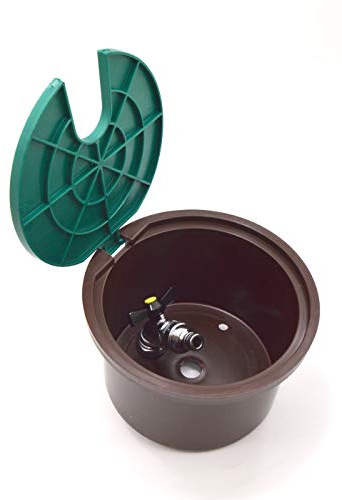 S&M Aquajet 260 Ventil Hydrant Box mit 180 Grad drehbarem austauschbarem Kugelhahn, Braun, 17,8 x 17,8 x 13,2 cm