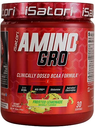 iSatori Amino-GRO BCAA Powder Frosted Lemonade Flavor - 30 Servings