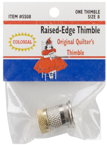 Colonial Raised-Edge Thimble, Size 8