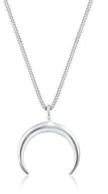 Elli Collana Mezza Luna Ciondolo Filigrana in Argento Sterling 925 da Donna