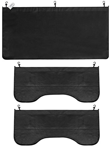 RUPSE 3 Pcs Fender Protectors for Mechanics,Microfiber Leather Car Fender Cover Mats Pads,Mechanic Magnetic Fender Protector Mat with Hooks