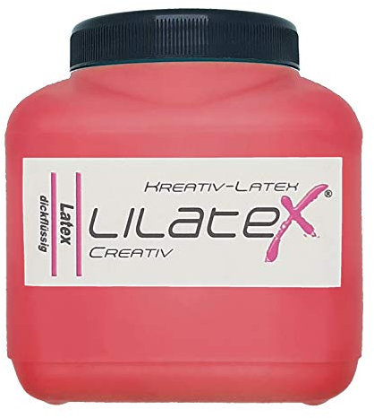 Lilatex 1 Liter roter dickflüssiger Flüssiglatex/Farblatex/Latexmilch - dickflüssiger Naturlatex (Rot)