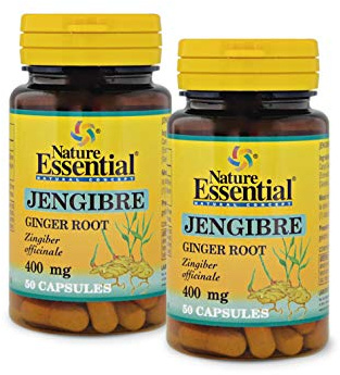 Nature Essential | Jengibre 400 mg | Pack 2 Unidades | 50 Cápsulas | Ayuda a Regular el Sistema Digestivo | Fuente de Antioxidantes | Ayuda al Mantenimiento de la Flora Intestinal
