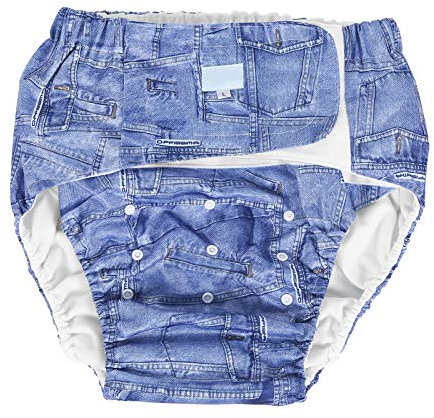 Wiederverwendbare Adult Windel, Erwachsene Windeln Erwachsene Stoffwindel waschbar und verstellbar Windel Inkontinenz Hygieneartikel für Inkontinenz Pflege Schützende Unterwäsche (Cowboy)