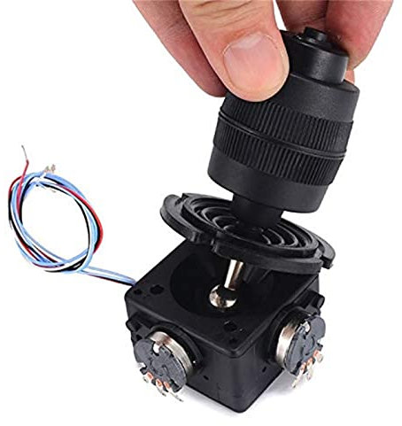 Uadme Joystick 4 Achsen, Drehpotentiometer 10K ohm, JH-D400X-R4 Joystick Reset Potentiometer 10K Button Controller für Mobiles Fotografiesystem Industrielle und Wissenschaftliche Instrumente