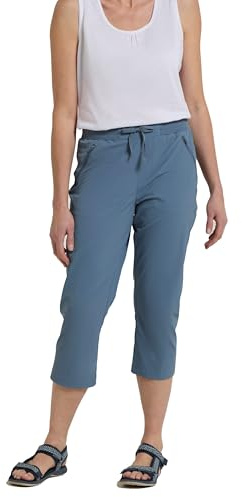 Mountain Warehouse Explorer Womens Capri - Lightweight Ladies Trousers, Stretchy Pants, Elasticated Waistband - Spring Summer, Sports, Camping, Hiking, Outdoors Light Bl 8