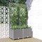 Vopese Garden Planter with Trellis Light Grey 80x40x136 cm PP, Garden Planters, Outdoor Plant Pot Flower Box for Patio, Terrace, Backyard and Lawn Garden Vegetable Herb Raised Bed Garden&Outdoor
