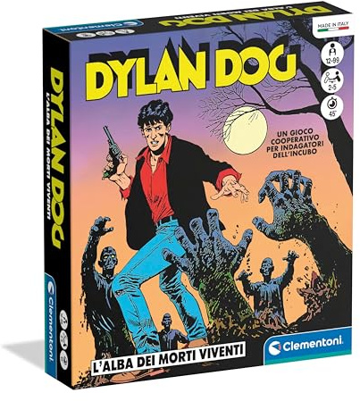 Clementoni - Dylan Dog, l'Alba dei Morti Viventi, Gioco da Tavolo Investigativo per Ragazzi 12+ Anni e Adulti, 2-5 Giocatori, Idea Regalo Made in Italy, Lingua Italiana, 16820