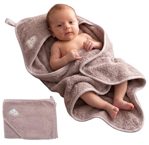 PARSA BEAUTY Baby Kapuzenhandtuch – kuscheliges Badetuch aus 100 % Baumwolle – für Neugeborene, Jungen & Mädchen Geburt